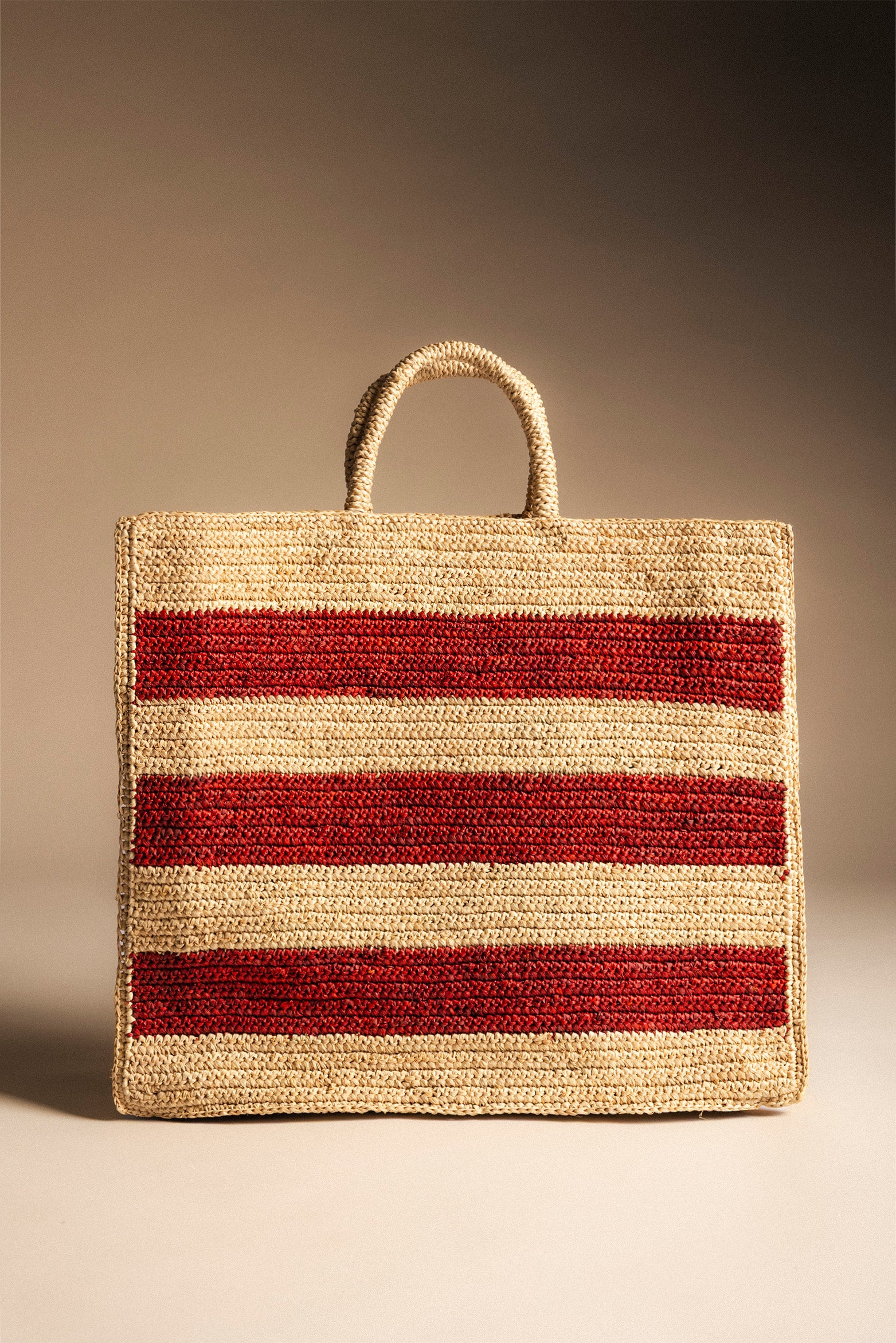 Bolso Rafia Bicolor Teja/Natural-The Nook Store