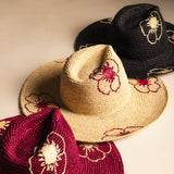 Sombrero Rafia Basile Embroidery
