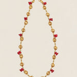Collar special coral and gold Co08-The Nook Store
