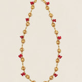 Collar special coral and gold Co08-The Nook Store