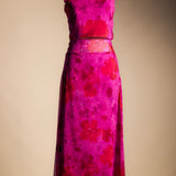 Falda Pipa Fucsia Flores FAL23-The Nook Store