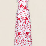 Top Vera Blanco Flores Rojas TOP02-The Nook Store