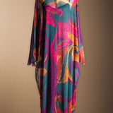Vest71 Vestido Batte Paisley Verde Azulado