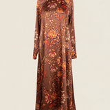Vestido Alice Marrón Flores AL01