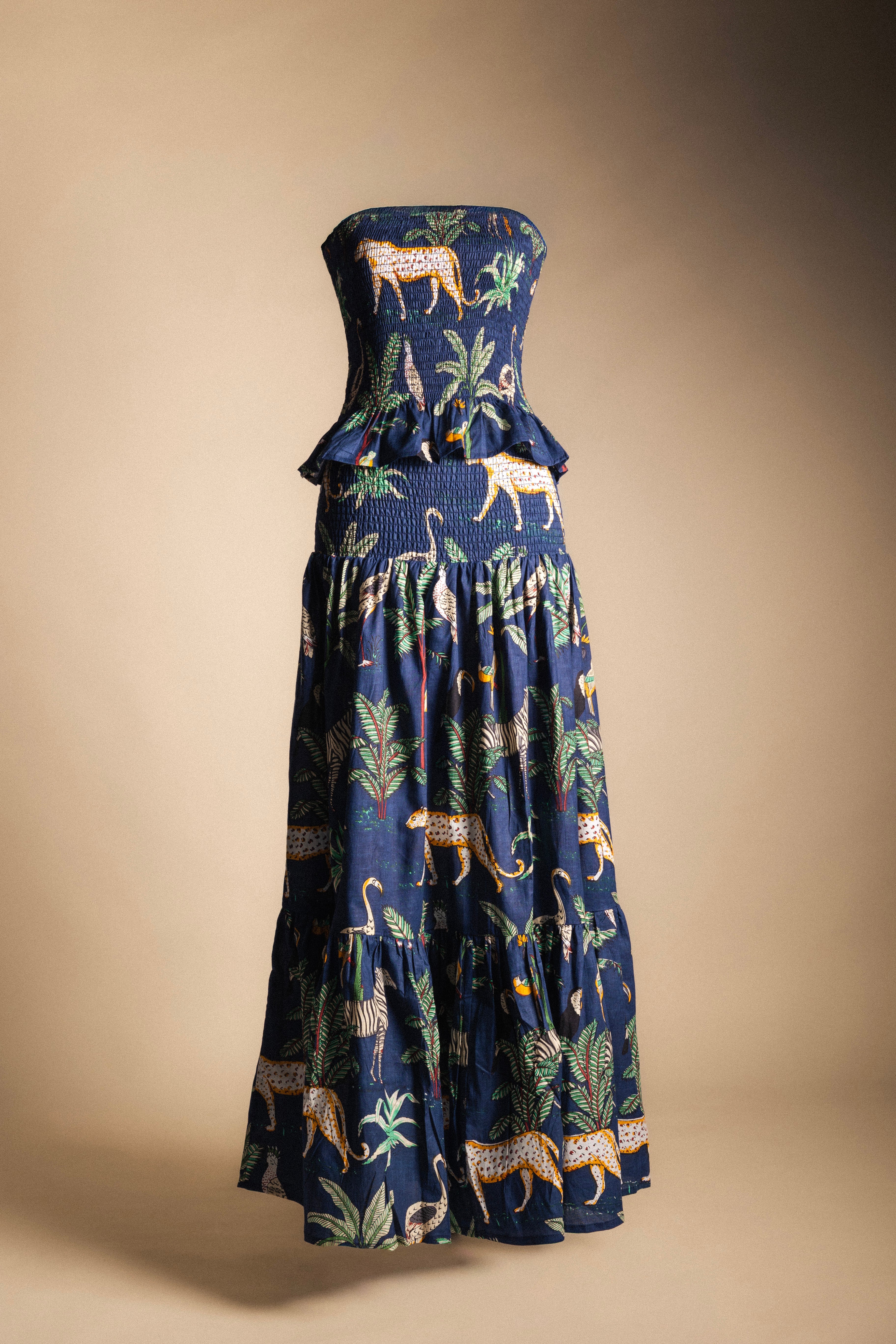 Falda Fabiana Cheetah Azul FAL29-The Nook Store