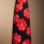 Falda Pipa Negra Flor Grande Roja FAL21-The Nook Store