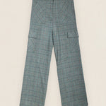 Pantalón Cargo Verde Cuadros Menta y Burdeos-The Nook Store