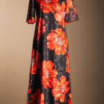 Vestido Agnes Negro Flor Grande Roja VEST31-The Nook Store