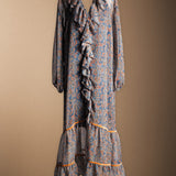 Vest66 Vestido Chloe Boreal Teja y Azul
