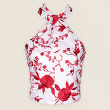 Top Vera Blanco Flores Rojas TOP02-The Nook Store