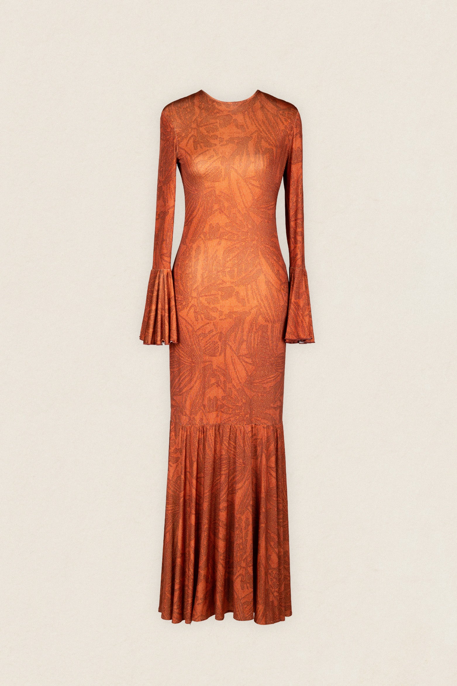 Vestido Tropical Flores Terra y Naranja-The Nook Store