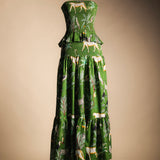 Falda Fabiana Cheetah Verde FAL28-The Nook Store