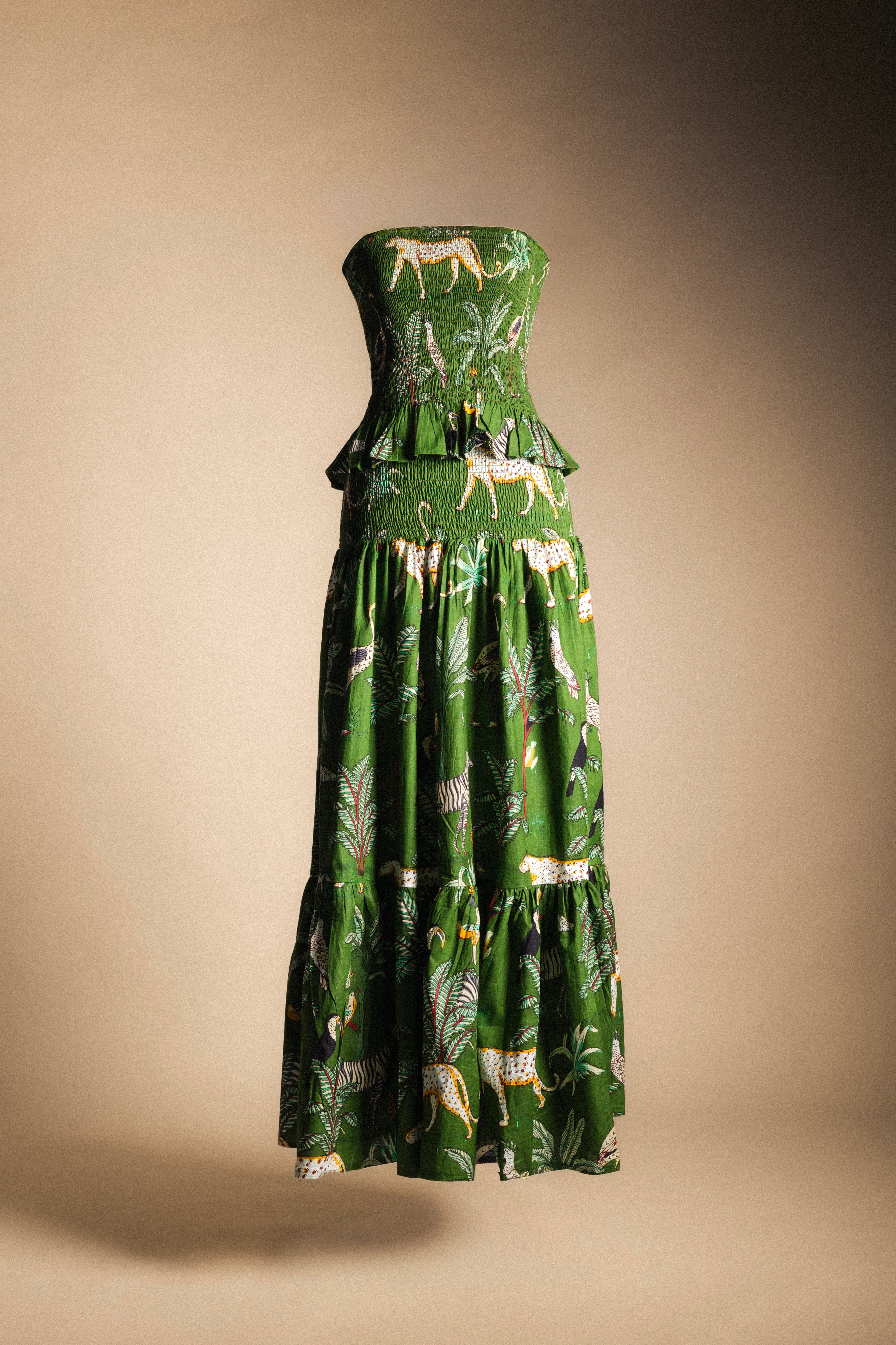Falda Fabiana Cheetah Verde FAL28-The Nook Store