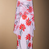 Vestido Con Capa Fiona Crudo Flor Con Tallo Vest12-The Nook Store