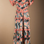 Vestido Lomba Negro Flores Vest35-The Nook Store