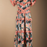 Vestido Lomba Negro Flores Vest35-The Nook Store