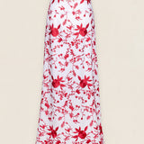 Falda Pipa Blanca Flores Rojas FAL17-The Nook Store