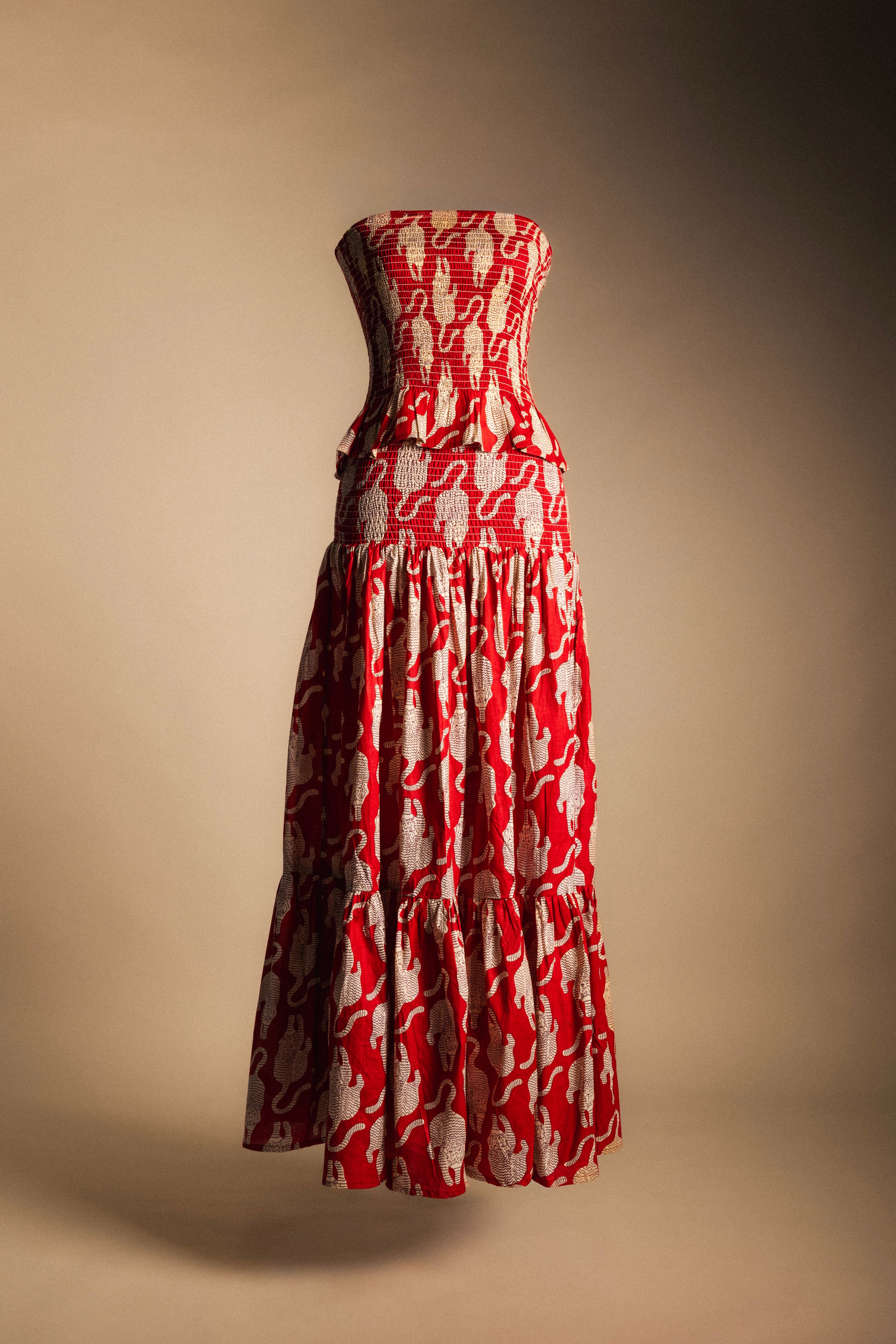 Falda Fabiana Tigre Rojo FAL26-The Nook Store