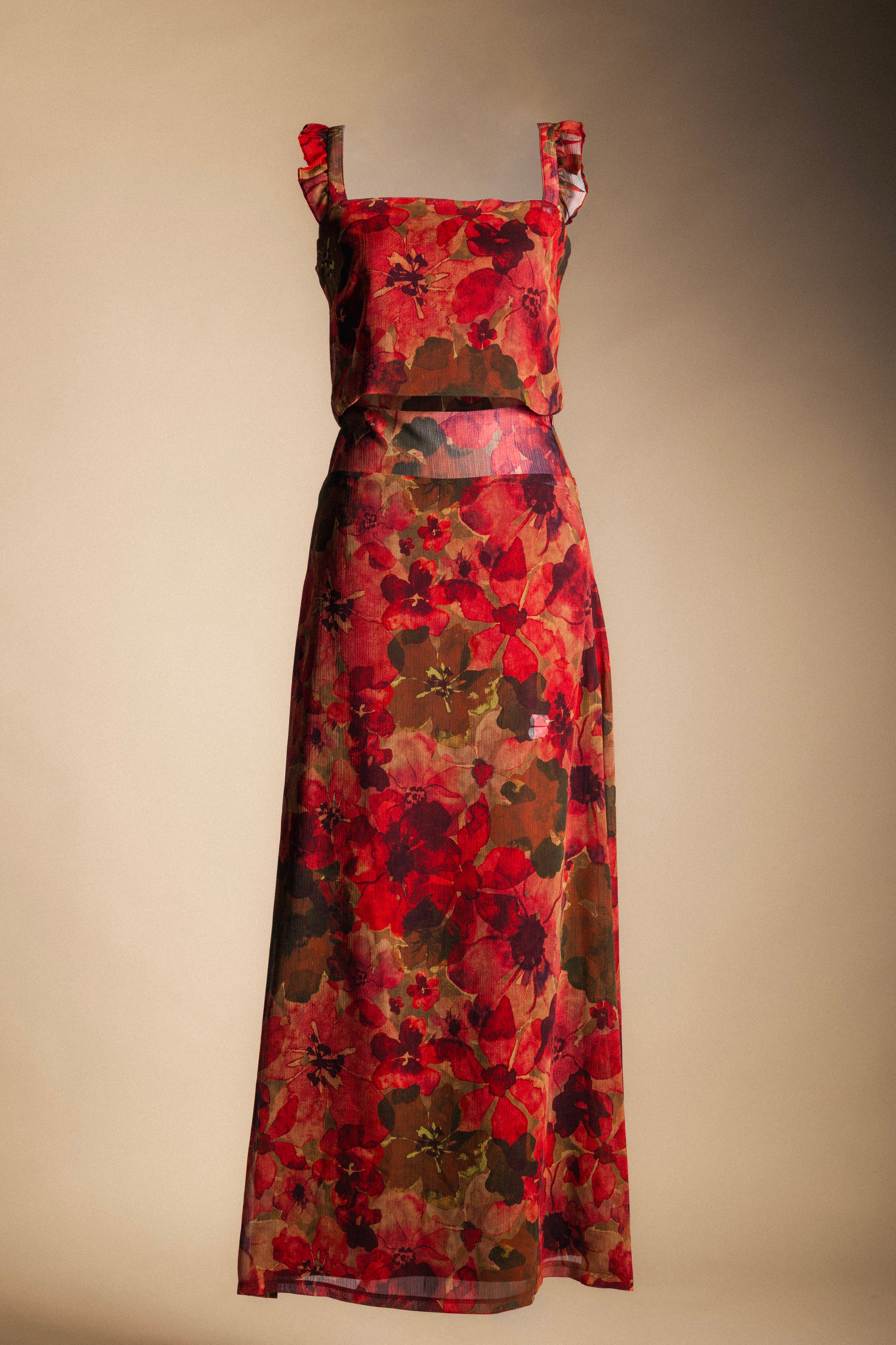 Top Pipa Flores Rosas y Verdes TOP04-The Nook Store