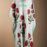 Kaftán Suhana Verde Agua Multicolor KAF06