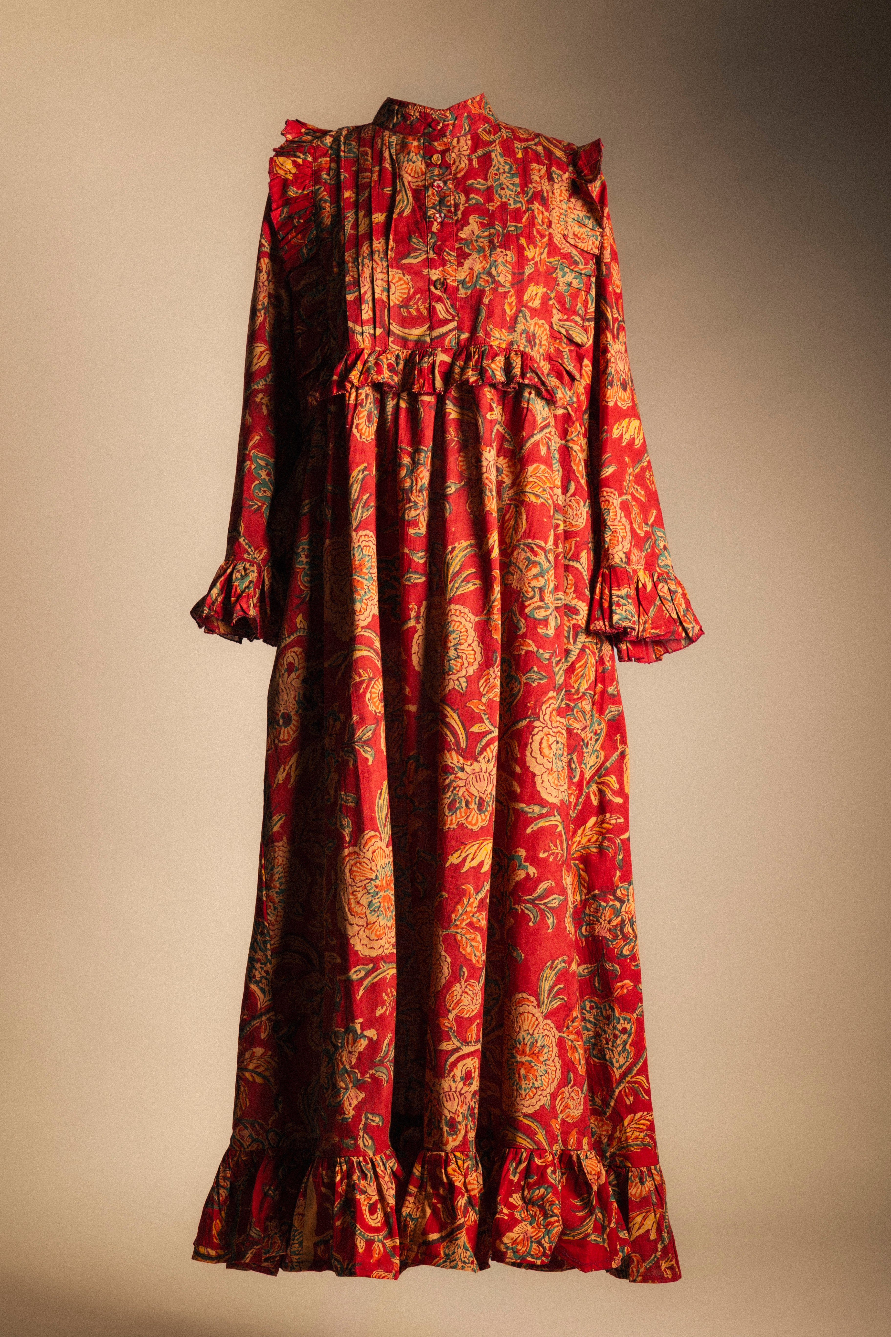 Vestido Amina Rojo Vest26-The Nook Store