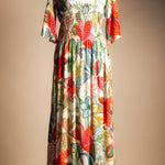 Vestido Sabrina Crudo Flores Colores Vest22-The Nook Store
