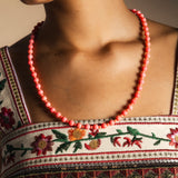 Collar bolitas coral CO96-The Nook Store