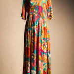 Vestido Sabrina Verde Agua Flores Vest21-The Nook Store