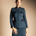 Chaqueta Casilda Rayas Verdes y Negras CHQ40-The Nook Store