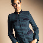 Chaqueta Casilda Rayas Verdes y Negras CHQ40-The Nook Store