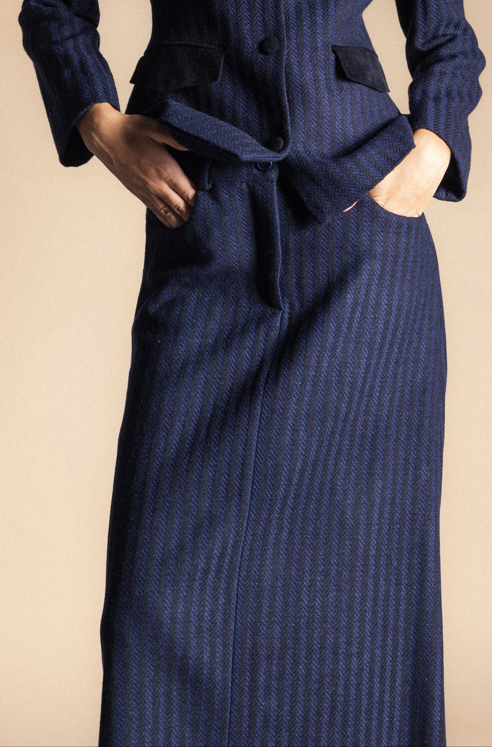 Falda Casilda Rayas Azules y Negras FAL15-The Nook Store