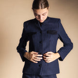 Chaqueta Casilda Rayas Azules y Negras CHQ41-The Nook Store