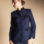 Chaqueta Casilda Rayas Azules y Negras CHQ41-The Nook Store