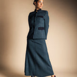 Falda Casilda Rayas Verdes y Negras FAL14-The Nook Store