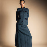 Falda Casilda Rayas Verdes y Negras FAL14-The Nook Store