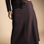 Falda Casilda Rayas Marrones y Negras FAL12-The Nook Store