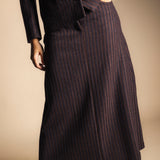 Falda Casilda Rayas Marrones y Negras FAL12-The Nook Store