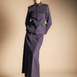 Falda Casilda Rayas Moradas y Verdes FAL13-The Nook Store