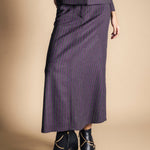 Falda Casilda Rayas Moradas y Verdes FAL13-The Nook Store