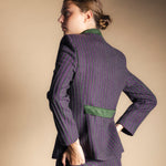 Chaqueta Casilda Rayas Moradas y Verdes CHQ39-The Nook Store