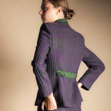 Chaqueta Casilda Rayas Moradas y Verdes CHQ39-The Nook Store