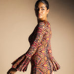 Vestido Tropical Paisley Mostaza y Rosa-The Nook Store