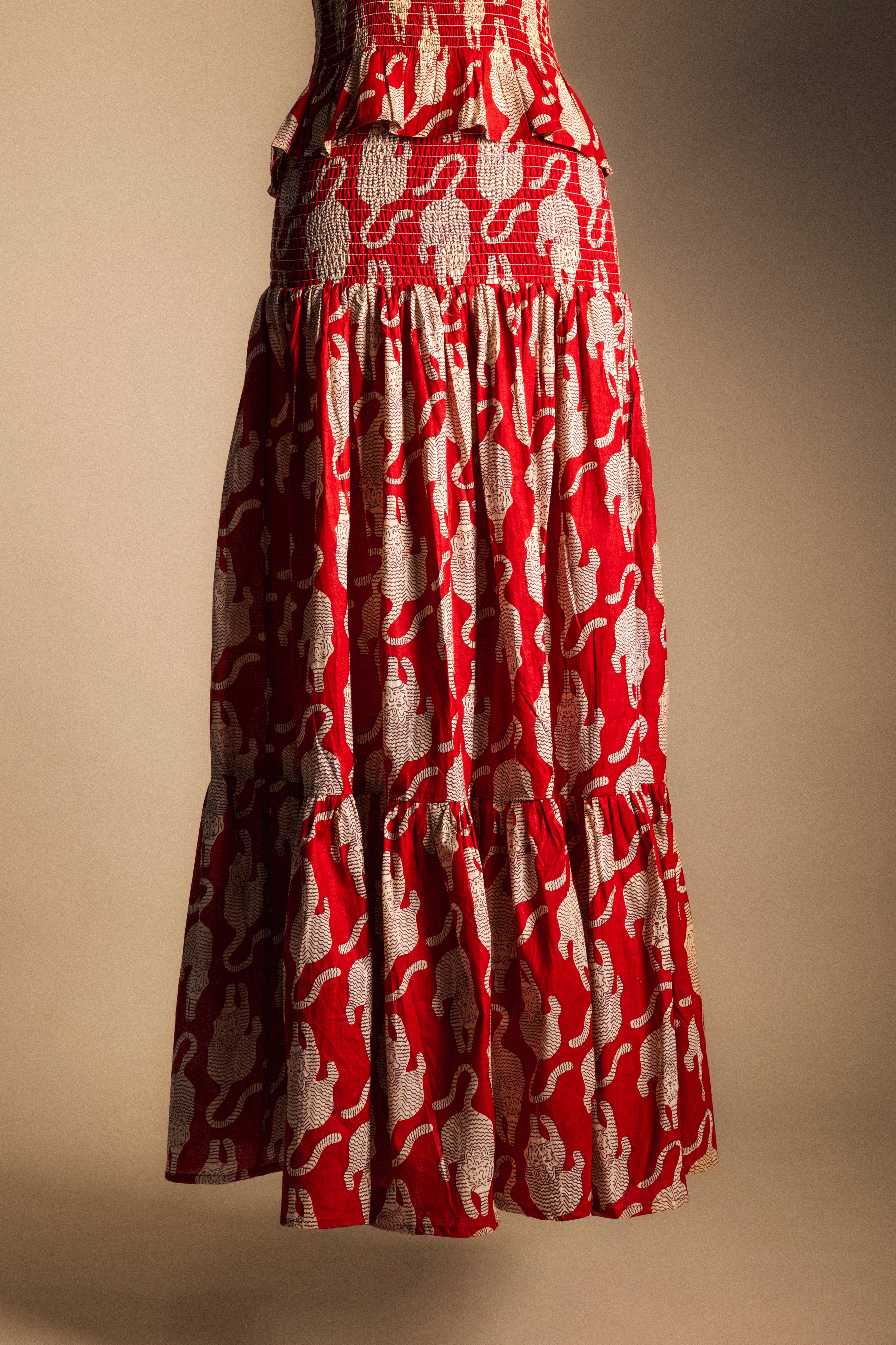 Falda Fabiana Tigre Rojo FAL26-The Nook Store