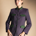 Chaqueta Casilda Rayas Moradas y Verdes CHQ39-The Nook Store