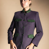 Chaqueta Casilda Rayas Moradas y Verdes CHQ39-The Nook Store