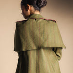 Chaqueta Amanda Verde Kaki Rayas Burdeos y Verdes CHQ37-The Nook Store