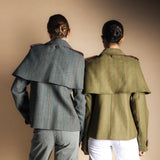 Mery Coat Khaki Green / Strawberry Stripes