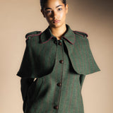 Mery Coat Khaki Green / Strawberry Stripes
