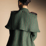 Mery Coat Khaki Green / Strawberry Stripes