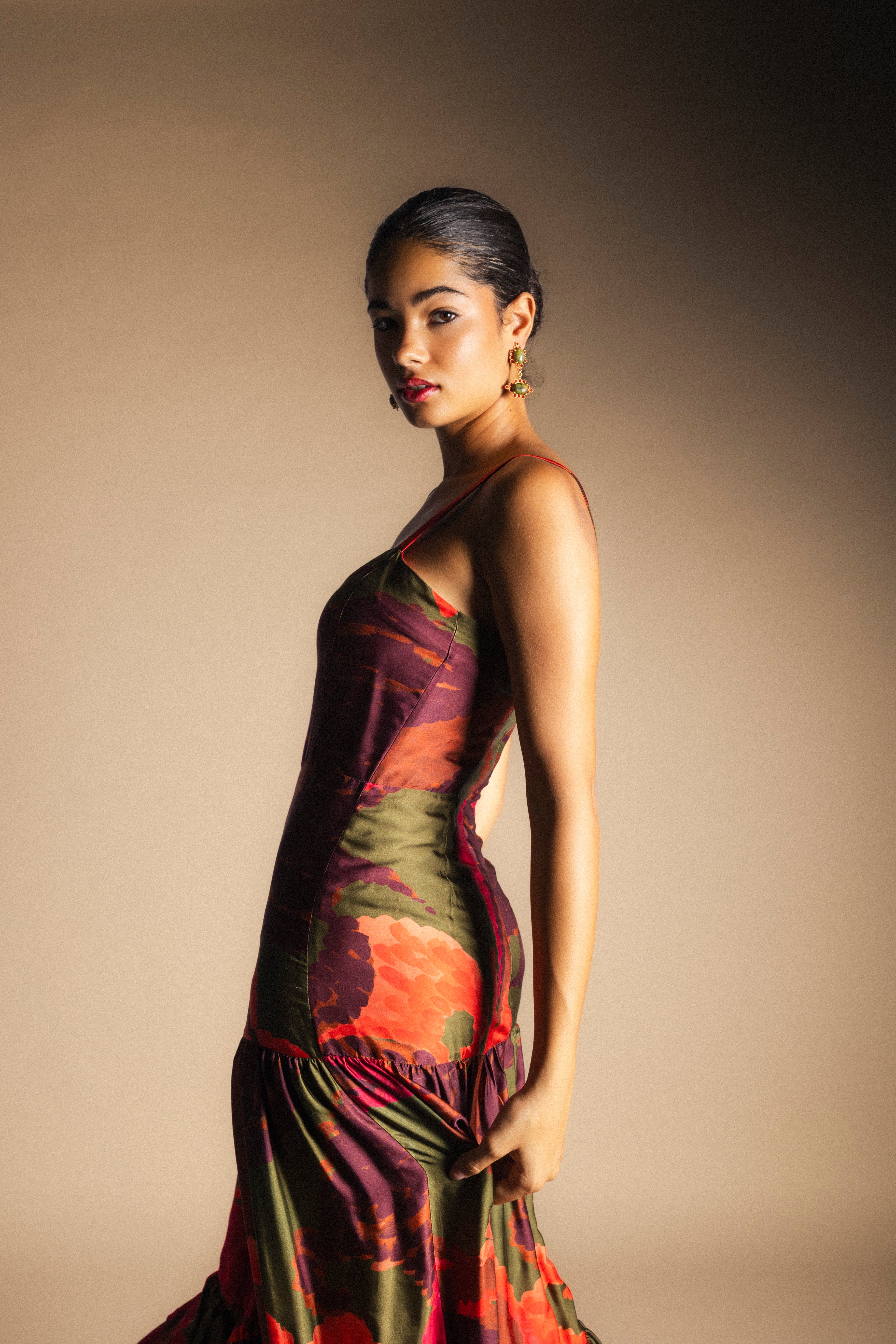 Vest63 Vestido Tula Paisley Verde Oliva-The Nook Store